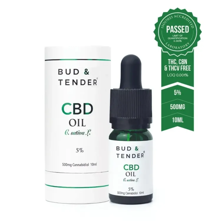 Premium 5% CBD Oil (10ml) | Bud & Tender